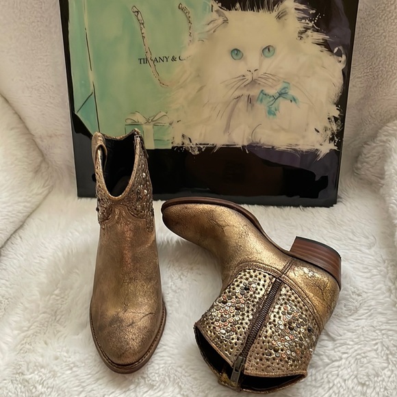 FRYE Deborah studded metallic western boots - Picture 5 of 13